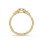 Artisan East-West Emerald Cut Diamond Ring