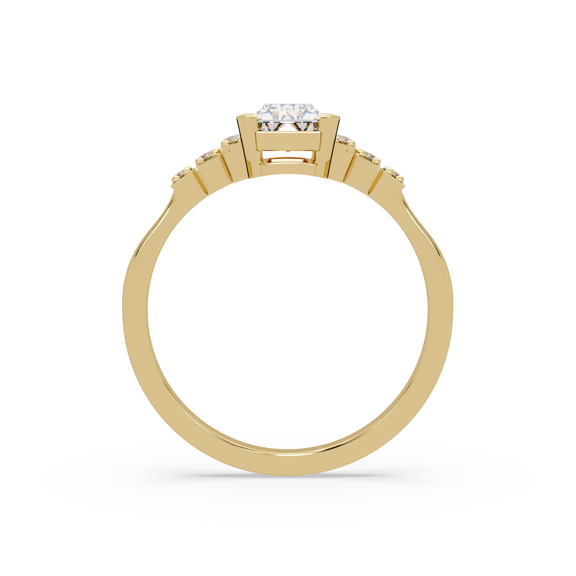 Artisan East-West Emerald Cut Diamond Ring