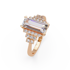 Artisan East-West Emerald Cut Diamond Ring