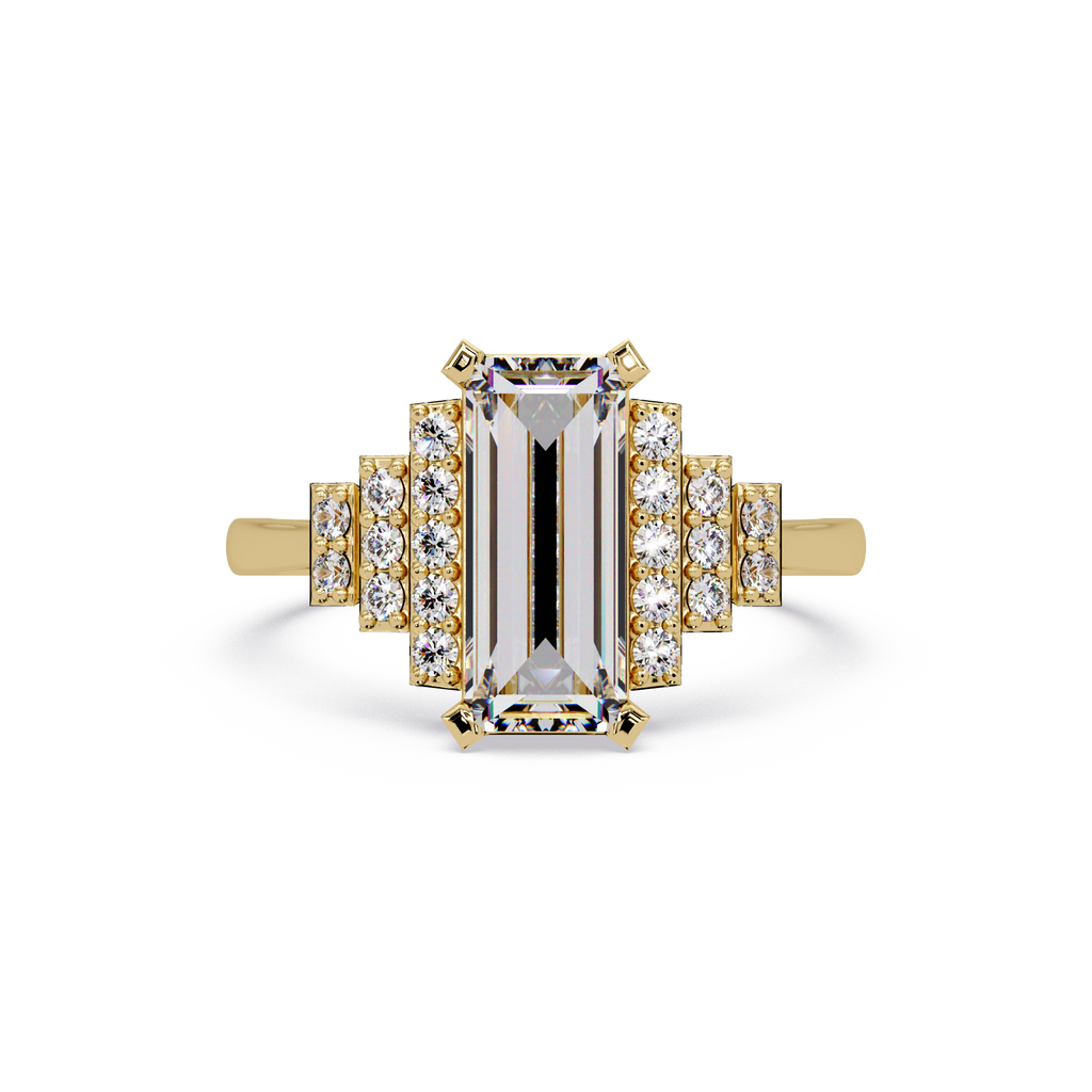 Artisan East-West Emerald Cut Diamond Ring
