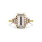 Artisan East-West Emerald Cut Diamond Ring
