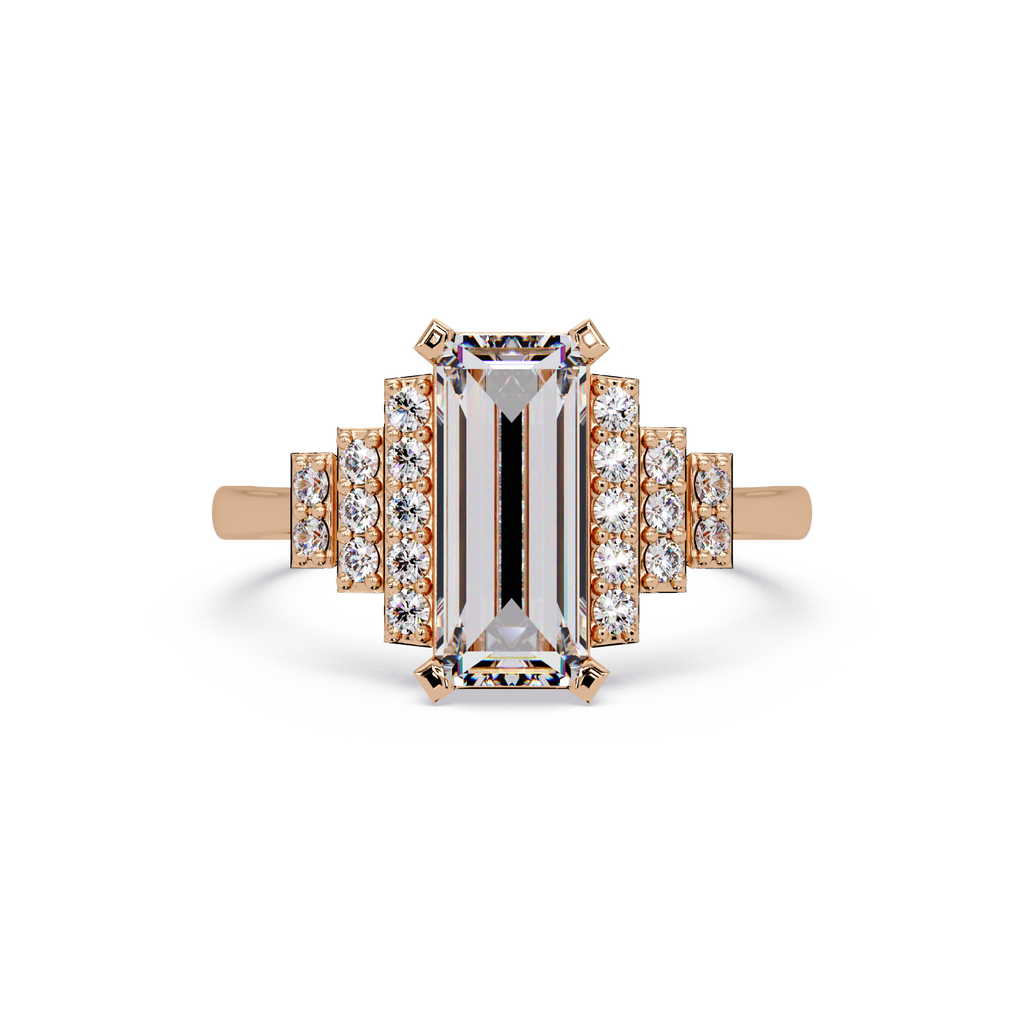 Artisan East-West Emerald Cut Diamond Ring