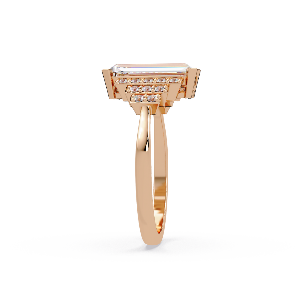 Artisan East-West Emerald Cut Diamond Ring