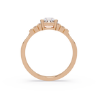 Artisan East-West Emerald Cut Diamond Ring