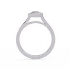 Modern Bezel Set Marquise Cut Diamond Rin