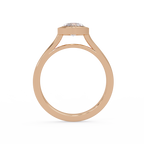 Modern Bezel Set Marquise Cut Diamond Rin