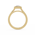 Modern Bezel Set Marquise Cut Diamond Rin