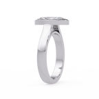 Modern Bezel Set Marquise Cut Diamond Rin