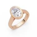 Modern Bezel Set Round Cut Diamond Ring