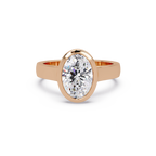 Modern Bezel Set Round Cut Diamond Ring