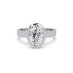 Modern Bezel Set Round Cut Diamond Ring