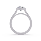 Modern Bezel Set Round Cut Diamond Ring