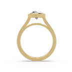 Modern Bezel Set Round Cut Diamond Ring