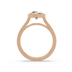 Modern Bezel Set Round Cut Diamond Ring