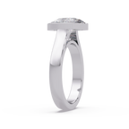 Modern Bezel Set Round Cut Diamond Ring