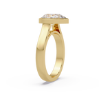 Modern Bezel Set Pear Cut Diamond Ring