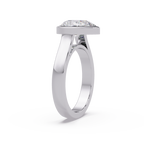 Modern Bezel Set Pear Cut Diamond Ring