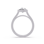 Modern Bezel Set Pear Cut Diamond Ring