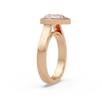 Modern Bezel Set Pear Cut Diamond Ring