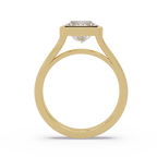 Modern Bezel Set Princess Cut Diamond Ring
