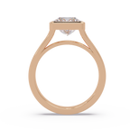 Modern Bezel Set Princess Cut Diamond Ring