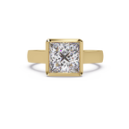 Modern Bezel Set Princess Cut Diamond Ring