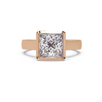 Modern Bezel Set Princess Cut Diamond Ring