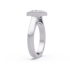 Modern Bezel Set Princess Cut Diamond Ring
