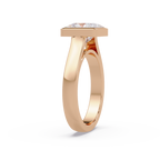 Modern Bezel Set Princess Cut Diamond Ring