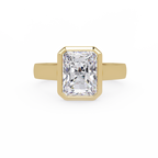 Modern Bezel Set Radiant Cut Diamond Ring