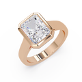 Modern Bezel Set Radiant Cut Diamond Ring