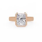 Modern Bezel Set Radiant Cut Diamond Ring