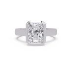 Modern Bezel Set Radiant Cut Diamond Ring