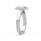 Modern Bezel Set Radiant Cut Diamond Ring
