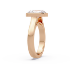 Modern Bezel Set Radiant Cut Diamond Ring