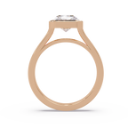 Modern Bezel Set Radiant Cut Diamond Ring