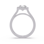 Modern Bezel Set Radiant Cut Diamond Ring