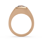 Modern Bezel Set Cushion Cut Diamond Ring
