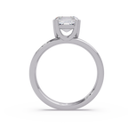 Asscher Cut Diamond Split Shank Solitaire Engagement Ring