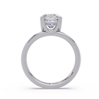 Cushion Cut Diamond Split Shank Solitaire Engagement Ring