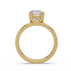 Cushion Cut Diamond Split Shank Solitaire Engagement Ring