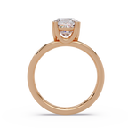 Cushion Cut Diamond Split Shank Solitaire Engagement Ring