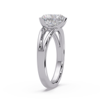 Heart Shape Diamond Split Shank Solitaire Engagement Ring