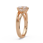Heart Shape Diamond Split Shank Solitaire Engagement Ring