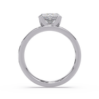 Heart Shape Diamond Split Shank Solitaire Engagement Ring