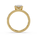 Heart Shape Diamond Split Shank Solitaire Engagement Ring
