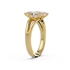 Marquise Cut Diamond Split Shank Solitaire Engagement Ring