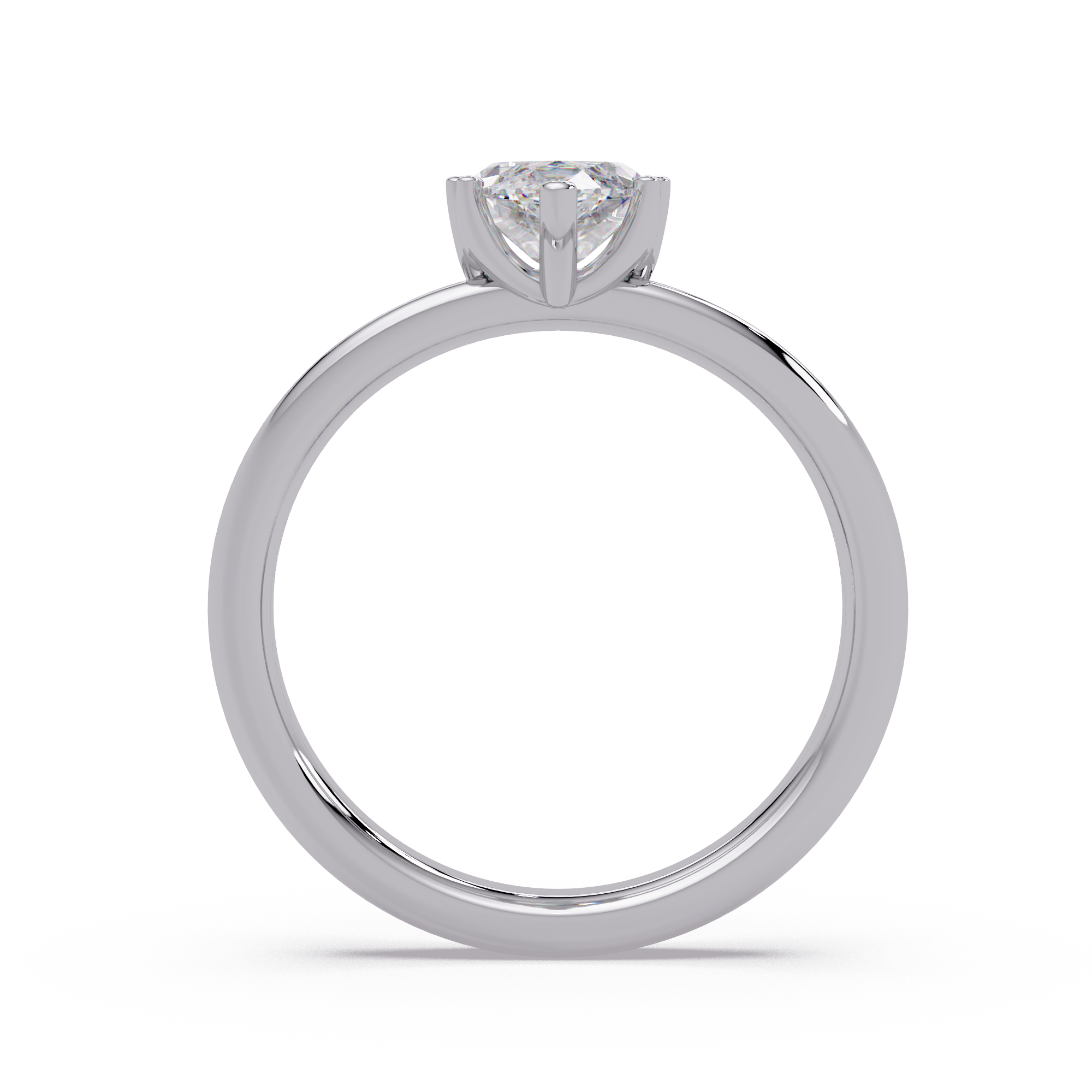 Marquise Cut Diamond Split Shank Solitaire Engagement Ring