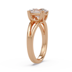 Oval Cut Diamond Split Shank Solitaire Engagement Ring