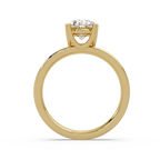 Oval Cut Diamond Split Shank Solitaire Engagement Ring